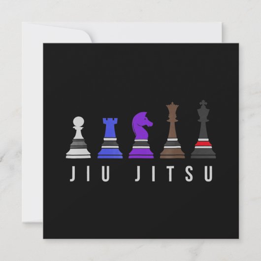 jiu jitsu    trainingschess , gift bjj met tekst . kaart (Voorkant)