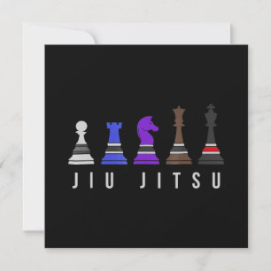 jiu jitsu    trainingschess , gift bjj met tekst . kaart