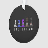 jiu jitsu    trainingschess , gift bjj met tekst . ornament (voorkant)