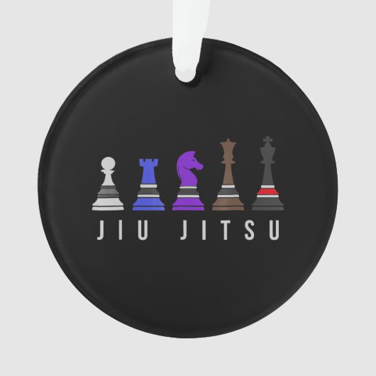 jiu jitsu    trainingschess , gift bjj met tekst . ornament (voorkant)