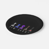 jiu jitsu    trainingschess , gift bjj met tekst . papieren bordje (Gekanteld)