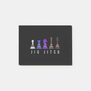jiu jitsu trainingschess , gift bjj met tekst . post-it® notes