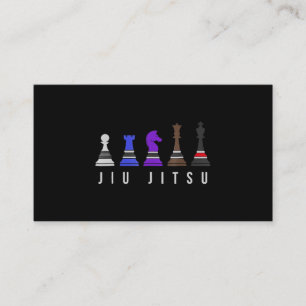 jiu jitsu trainingschess , gift bjj met tekst . visitekaartje
