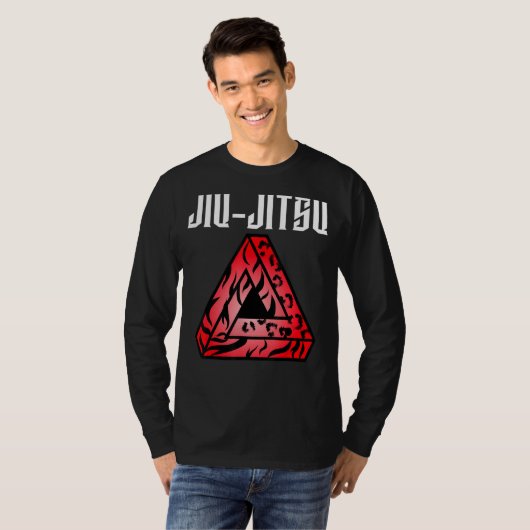 Jiu Jitsu Tribal Gracie Triangle Bjj Grapple MM T-shirt (Voorkant volledig)