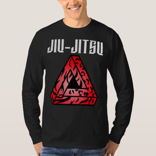 Jiu Jitsu Tribal Gracie Triangle Bjj Grapple MM T-shirt (Voorkant)
