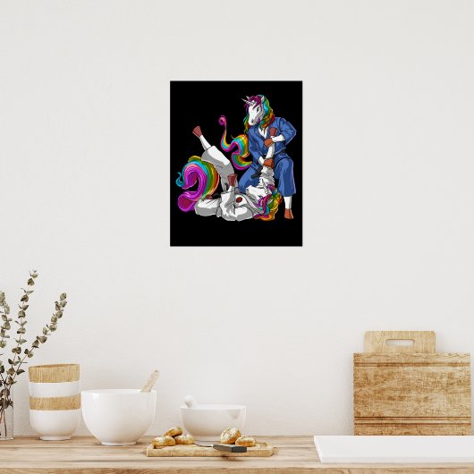 Jiu-Jitsu Unicorns Poster (Keuken)