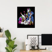 Jiu-Jitsu Unicorns Poster (Thuiskantoor)