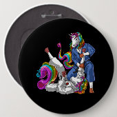 Jiu-Jitsu Unicorns Ronde Button 6,0 Cm (Voorkant /achterkant)