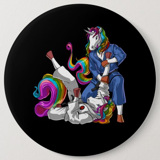 Jiu-Jitsu Unicorns Ronde Button 6,0 Cm (Voorkant)