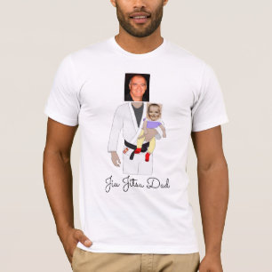 Jiu Jitsu Vader Aangepaste Foto's en Handgeschreve T-shirt