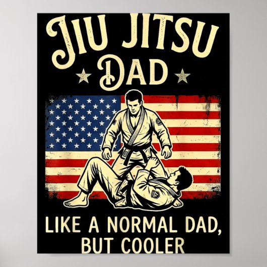 Jiu jitsu vader als een normale vader maar cooler poster (Voorkant)