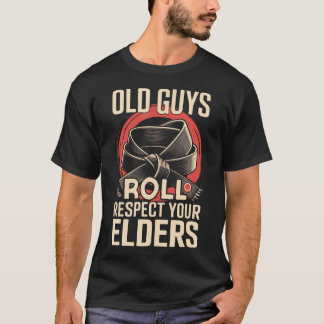 Jiu Jitsu Vader Coach Retro Vintage Oude Kerels T-shirt