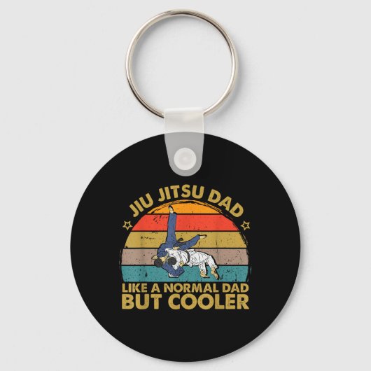 Jiu-Jitsu vader quote Mannen Vader retro distresse Sleutelhanger (Voorkant)