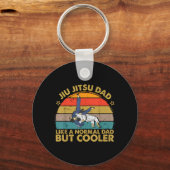 Jiu-Jitsu vader quote Mannen Vader retro distresse Sleutelhanger (Voorkant)