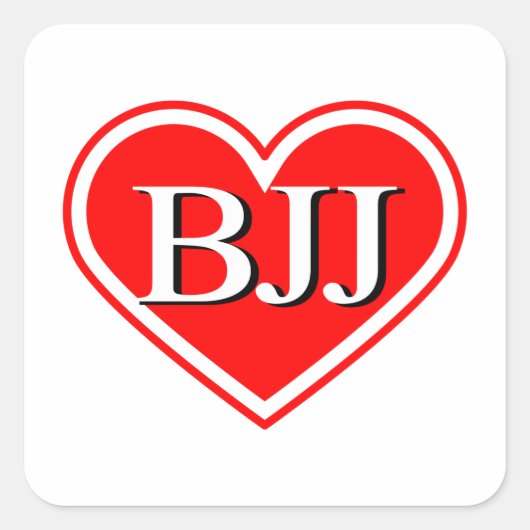 Jiu Jitsu Vierkante Sticker (Voorkant)