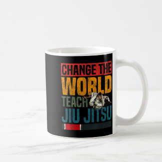 Jiu Jitsu Vintage Retro Verander De Wereld Leer Ji Koffiemok