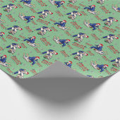 Jiu-Jitsu vrolijk kerstinpakpapier Cadeaupapier (Hoek)