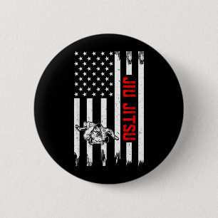 Jiu Jitsu VS-vlag Braziliaans Jiu Jitsu Vechtkunst Ronde Button 5,7 Cm
