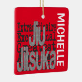 Jiu Jitsuka Extraordinaire CUSTOM Keramisch Ornament (Rechts)