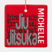 Jiu Jitsuka Extraordinaire CUSTOM Keramisch Ornament (Achterkant)