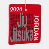 Jiu Jitsuka Extraordinaire CUSTOM Keramisch Ornament (Rechts)