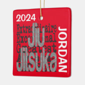 Jiu Jitsuka Extraordinaire CUSTOM Keramisch Ornament (Links)
