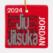 Jiu Jitsuka Extraordinaire CUSTOM Keramisch Ornament (Voorkant)