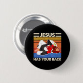 Jiu Jitsu's Jesus heeft je achterlijke MMA Brazili Ronde Button 5,7 Cm (Voorkant /achterkant)