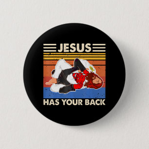 Jiu Jitsu's Jesus heeft je achterlijke MMA Brazili Ronde Button 5,7 Cm