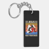 Jiu Jitsu's Jesus heeft je achterlijke MMA Brazili Sleutelhanger (Voorkant Links)