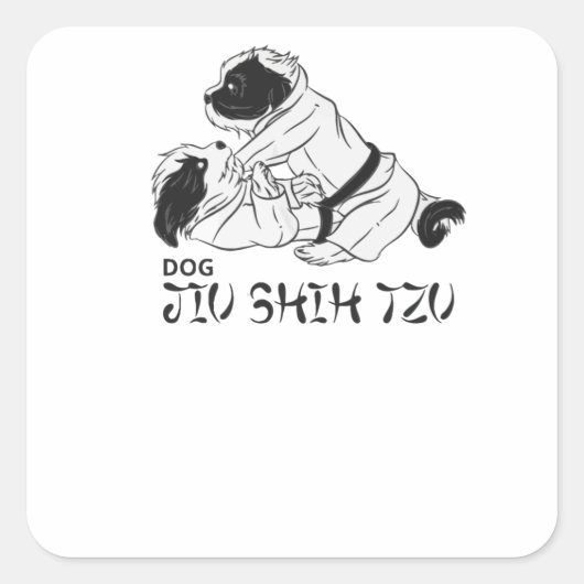 Jiu Shih Tzu Vierkante Sticker (Voorkant)
