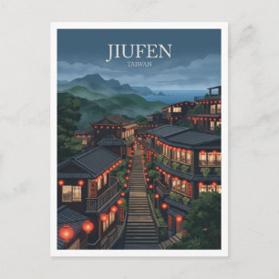 Jiufen Nieuw Taipei Taiwan Souvenir Briefkaart