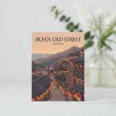 Jiufen Oude Straat Taiwan Briefkaart (Staand voorkant)