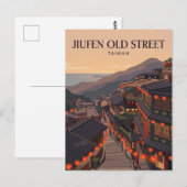 Jiufen Oude Straat Taiwan Briefkaart (Voorkant / Achterkant)