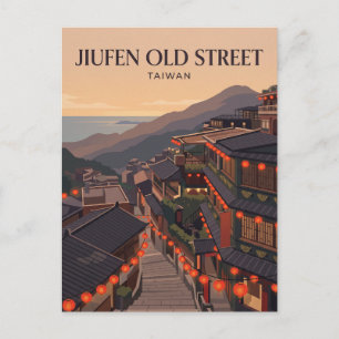 Jiufen Oude Straat Taiwan Briefkaart