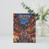 Jiufen Oude Straat Taiwan Briefkaart (Staand voorkant)