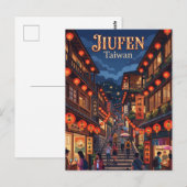 Jiufen Oude Straat Taiwan Briefkaart (Voorkant / Achterkant)