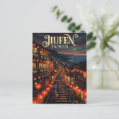Jiufen Oude Straat Taiwan Briefkaart (Staand voorkant)