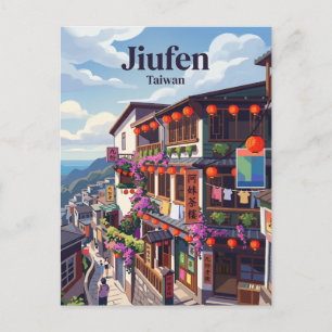 Jiufen Taiwan is already in a mix of languages. As Briefkaart