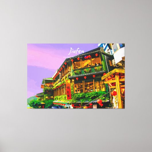 Jiufen, Taiwan - Oude Theesalon Canvas Afdruk (Voorkant)