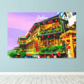Jiufen, Taiwan - Oude Theesalon Canvas Afdruk (Insitu (Houten vloer))