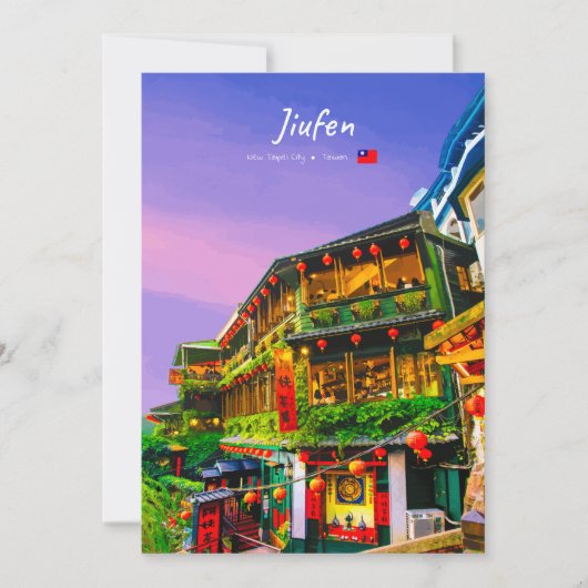 Jiufen, Taiwan - Oude Theesalon Kaart (Voorkant)