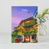 Jiufen, Taiwan - Oude Theesalon Kaart (Staand voorkant)