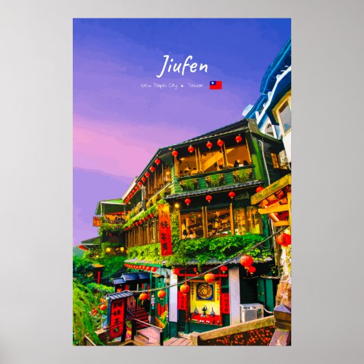 Jiufen, Taiwan - Oude Theesalon Poster (Voorkant)