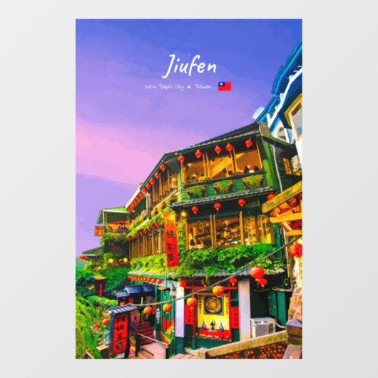 Jiufen, Taiwan - Oude Theesalon Raamsticker (Vel)