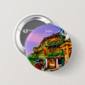 Jiufen, Taiwan - Oude Theesalon Ronde Button 5,7 Cm (Voorkant /achterkant)