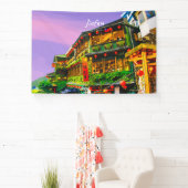Jiufen, Taiwan - Oude Theesalon Spandoek (Insitu)