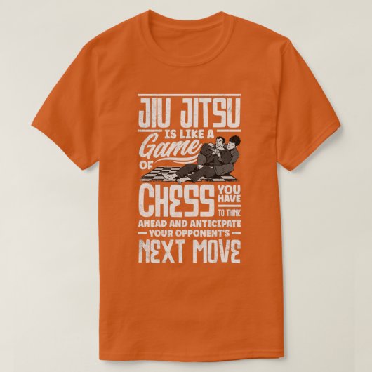 JiuJitsu is als een spel van Chess Jiu Jitsu T-shirt (Design voorkant)