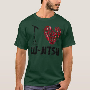 JiuJitsu White T text Ik hou van JiuJitsu T-shirt