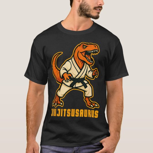 Jiujitsusaurus Dino Jiu Jitsu Dinosaur Grappler T-shirt (Voorkant)